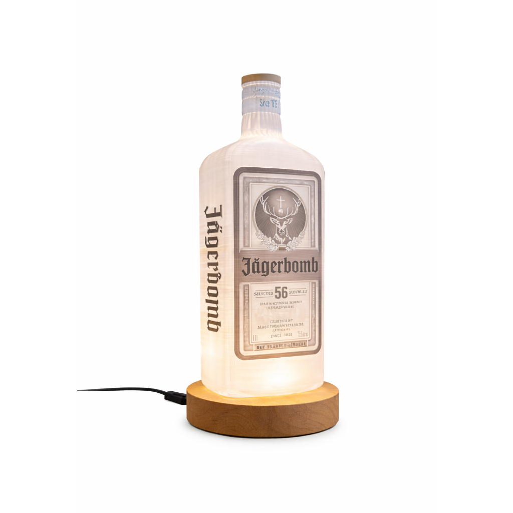 Lampka LED 3D Jägerbomb – Dekoracyjna Lampka Nocna z Efektem 3D